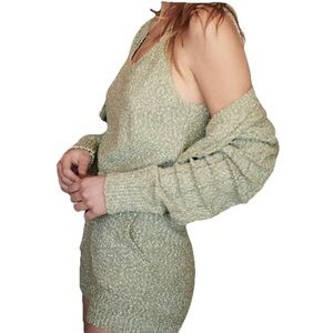 FP BEACH Declan Sweater Set  Calla Green Free People Large